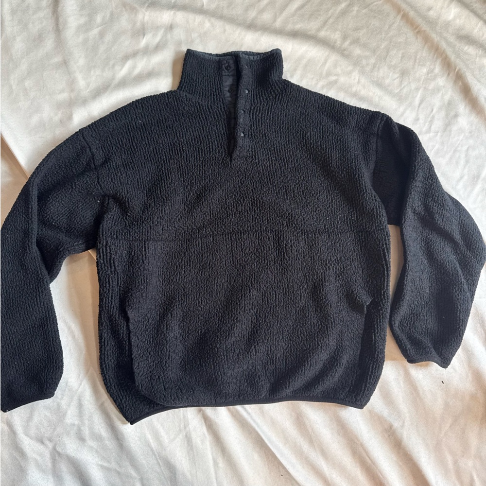 SKIMS Black Cowl Neck Sweater